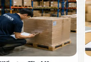 Kiểm tra kiện hàng tại kho logistics trước khi xác nhận tiếp nhận